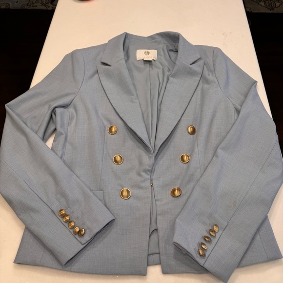 House of Harlow 1960 X Revolve Women’s Powder Blue Blazer Jacket Sz Medium - Picture 8 of 11